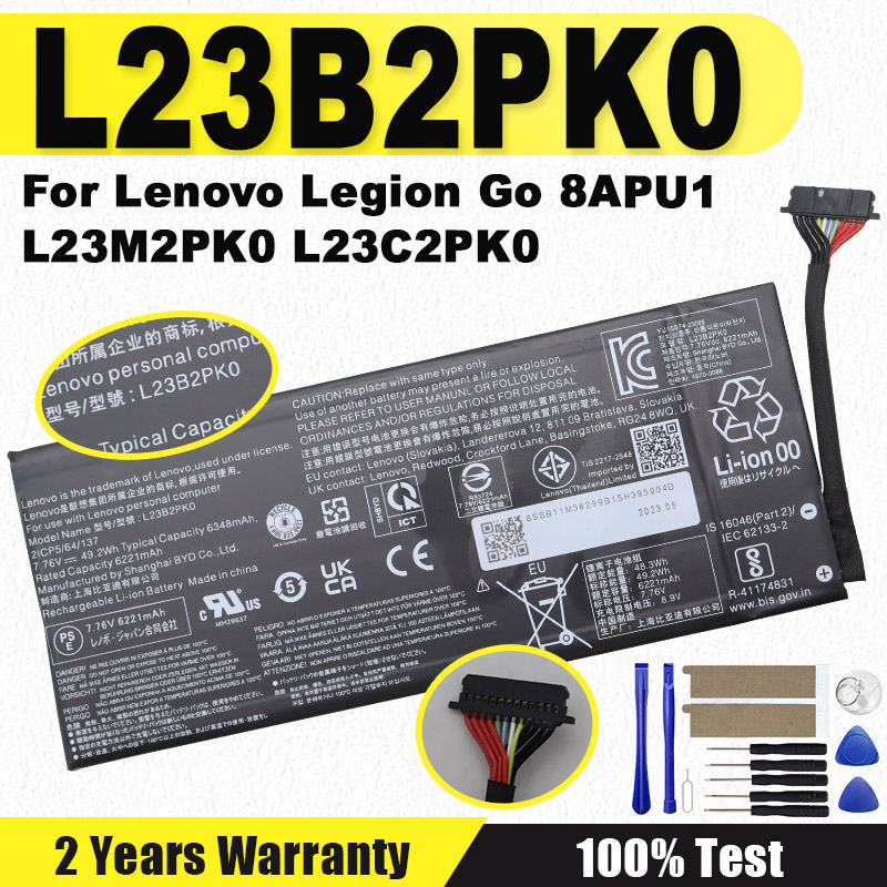 Pc Gaming Lenovo Legion - Baterai L23B2PK0 Baru 7.76V 49.2Wh 81Wh