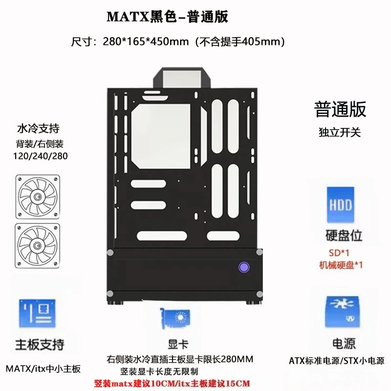 Casing PC Rak Vertikal Open Ch - Pc Gaming Case ulasan dan harga