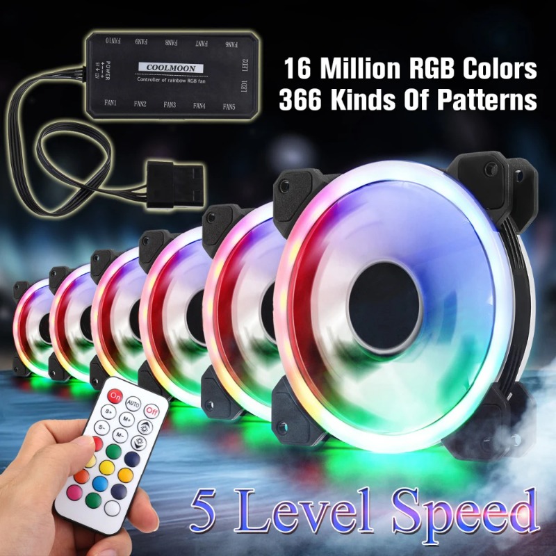 Kipas Pendingin PC RGB 120mm S - Pc Gaming Case ulasan dan harga