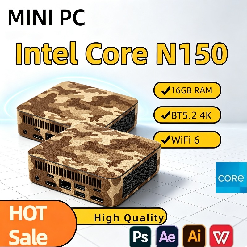 PC Mini Kompak Intel N150 Mini - Pc Gaming Compact ulasan dan harga