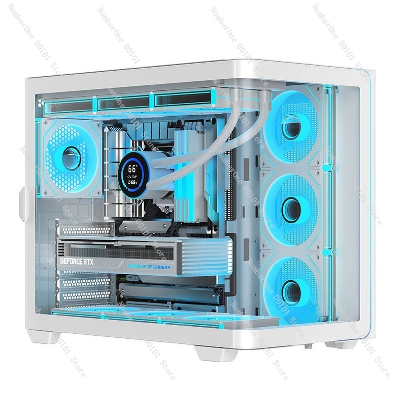 Casing PC Desktop Kaca Lengkun - Pc Gaming Case ulasan dan harga