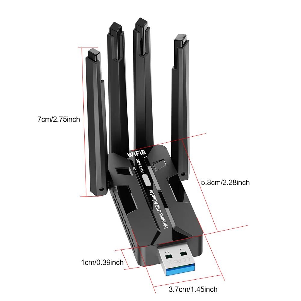 Adaptor WiFi 6 USB 3 0 1800 Mb - Pc Gaming Graphics Card ulasan dan harga