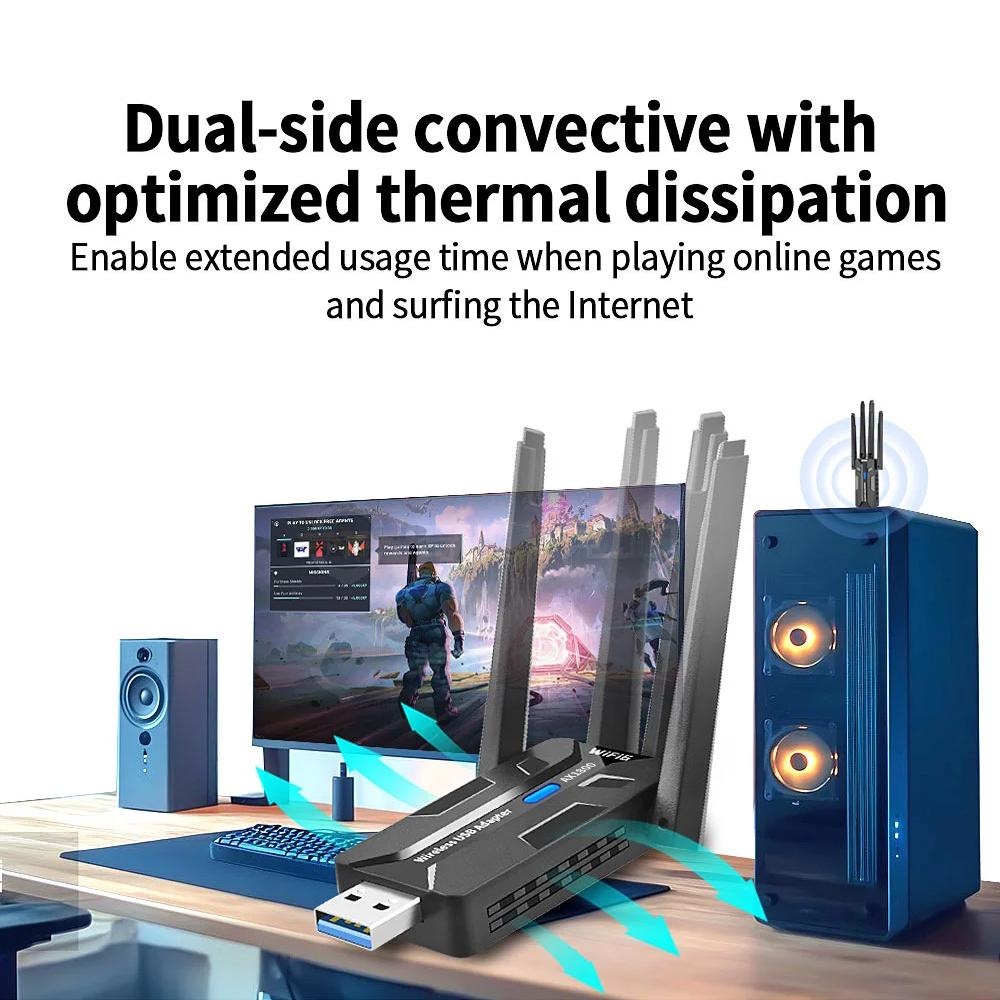 Adaptor WiFi 6 USB 3 0 1800 Mb - Pc Gaming Graphics Card ulasan dan harga