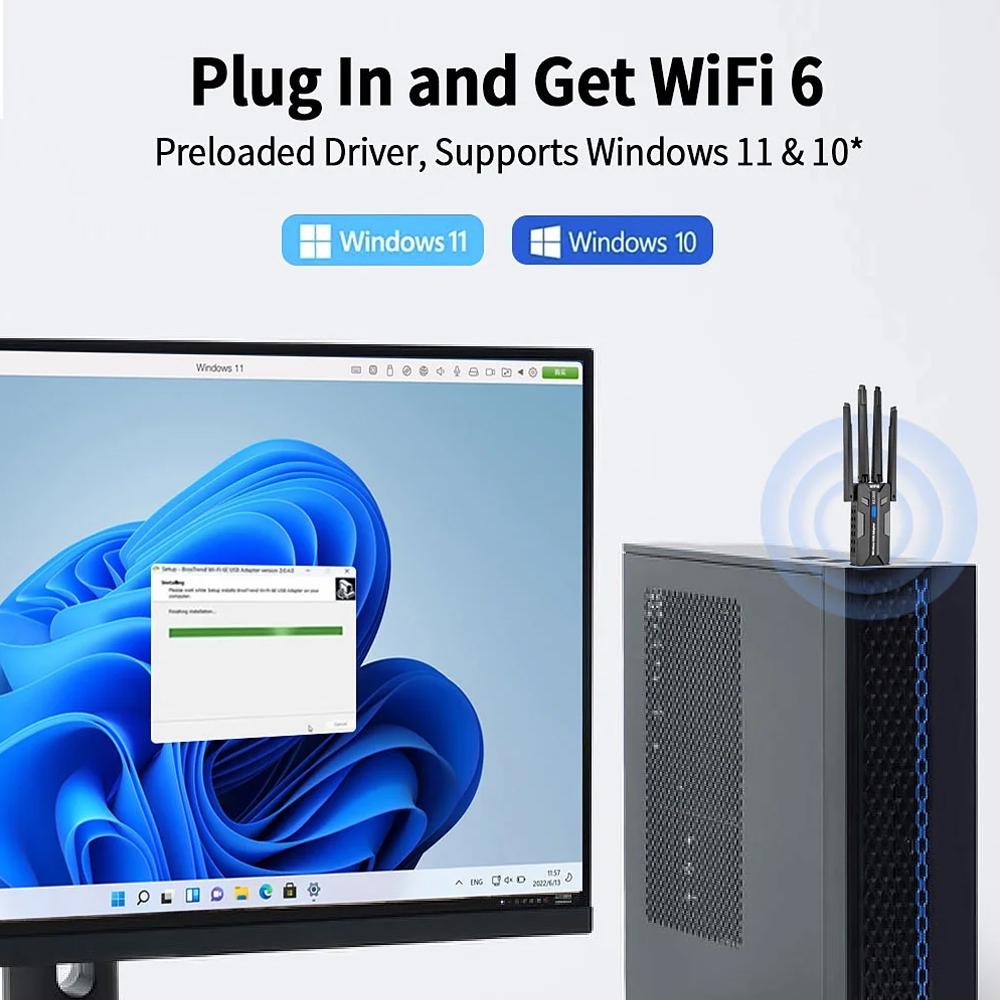 Adaptor WiFi 6 USB 3 0 1800 Mb - Pc Gaming Graphics Card ulasan dan harga