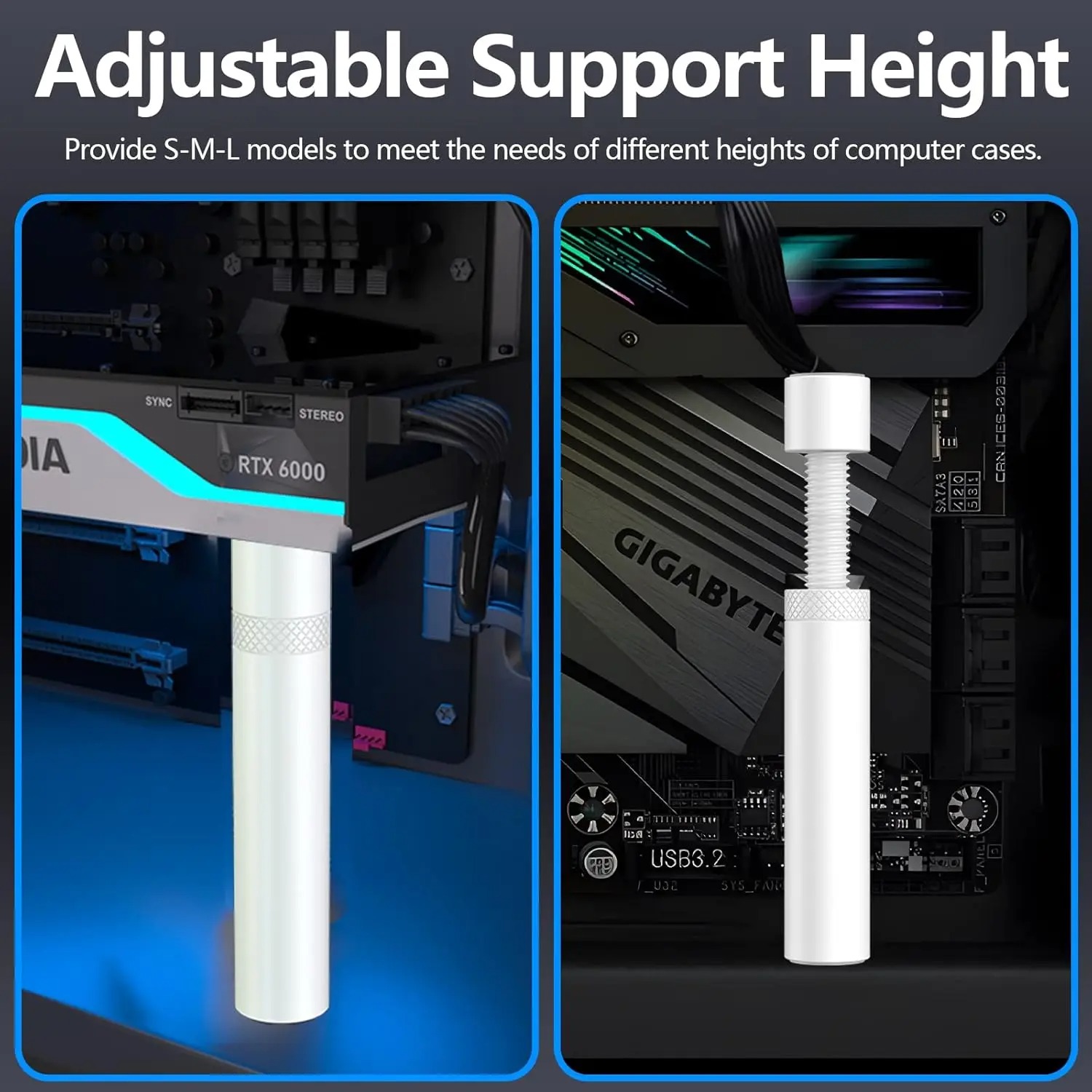 Braket Anti Sag GPU Aluminium, - Pc Gaming Graphics Card ulasan dan harga